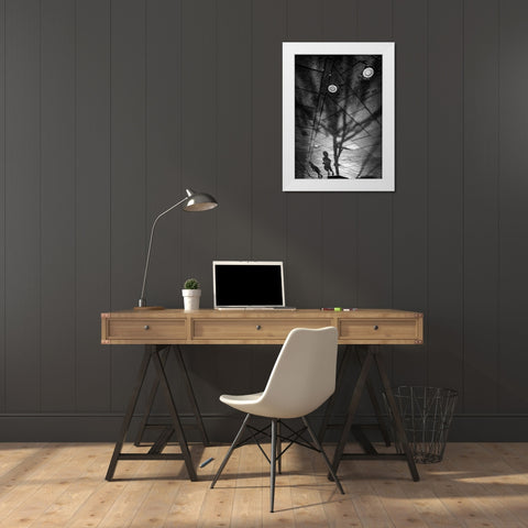 Gone White Modern Wood Framed Art Print by Yaasin Fajr, Candra