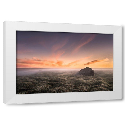 Nowhere White Modern Wood Framed Art Print by Wonisch, Andreas