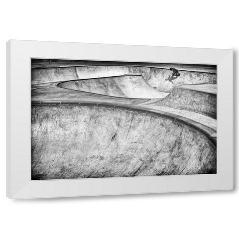 Concrete Slider White Modern Wood Framed Art Print by Eliash, Tomer