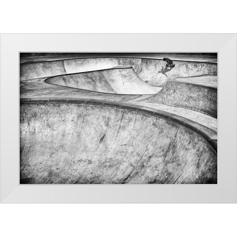 Concrete Slider White Modern Wood Framed Art Print by Eliash, Tomer