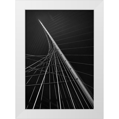 Calatravas Citer Music Ii White Modern Wood Framed Art Print by Van Den, Jef