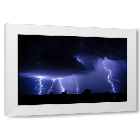 Fingers Of God White Modern Wood Framed Art Print by Skilbeck, Christian