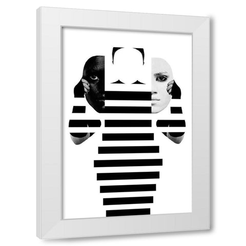 Space White Modern Wood Framed Art Print by Behazeen
