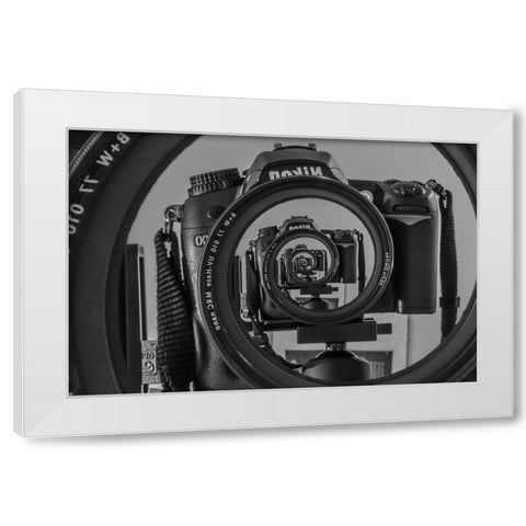Twisted Lens Ii White Modern Wood Framed Art Print by Skilbeck, Christian