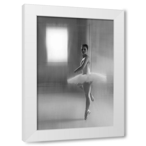 JohannaS Performance White Modern Wood Framed Art Print by Schleicher-Schwarz, Roswitha