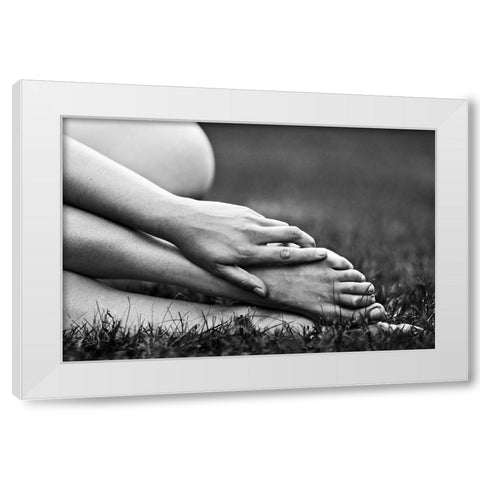 Grace White Modern Wood Framed Art Print by MagnusPhotos