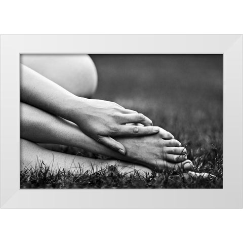 Grace White Modern Wood Framed Art Print by MagnusPhotos