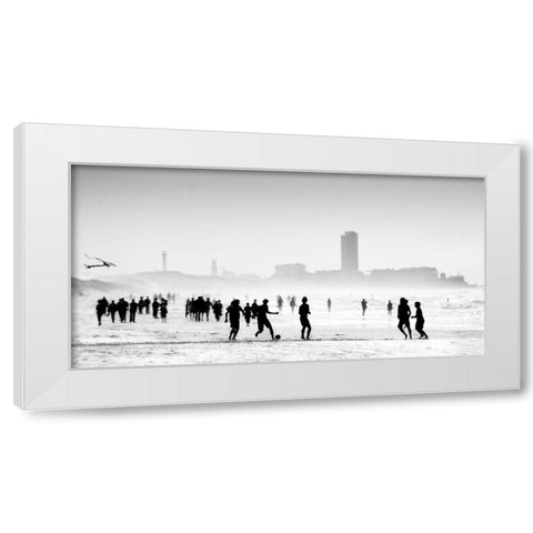 When The Sun Encounters The Mist ... White Modern Wood Framed Art Print by Depaepe, Yvette