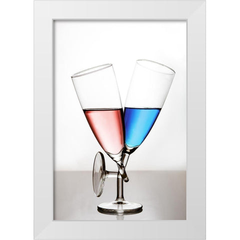 Love White Modern Wood Framed Art Print by Lavsen, Gert