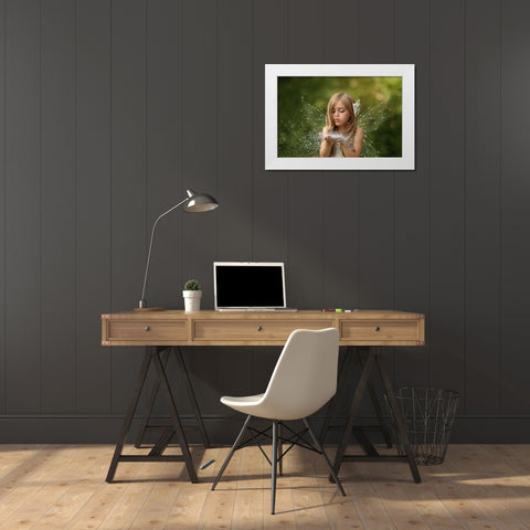 Believe White Modern Wood Framed Art Print by Andelman, Katie