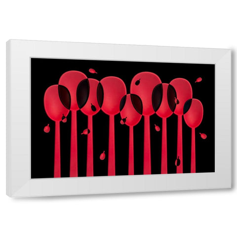 Autumn White Modern Wood Framed Art Print by Hammer, Jacqueline