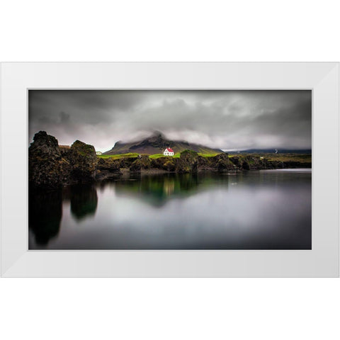 The Little Hous White Modern Wood Framed Art Print by Denijs, Wim