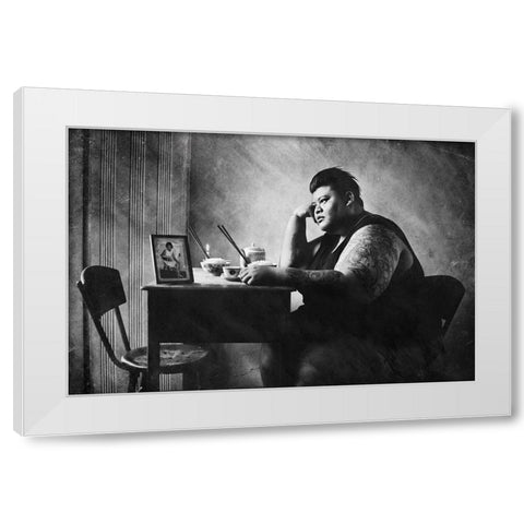 I Miss You-Mom White Modern Wood Framed Art Print by Satriani, Jay