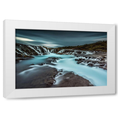 Cool Water White Modern Wood Framed Art Print by Hoffmann, Raymond