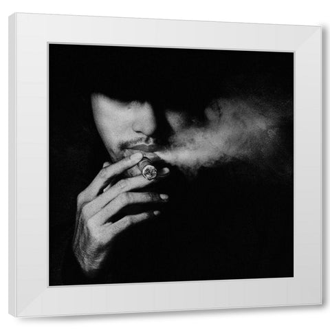 Untitled White Modern Wood Framed Art Print by Satriani, Jay