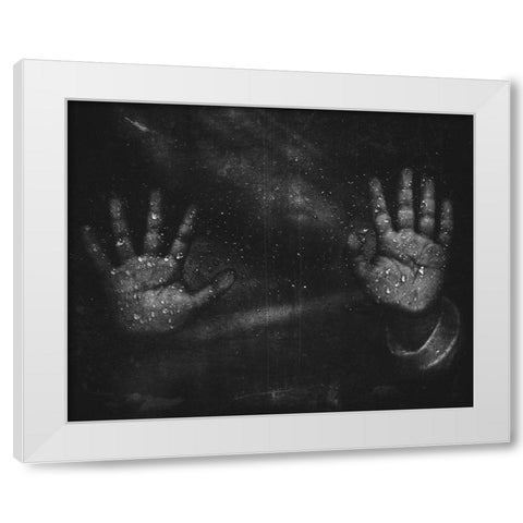 The Conundrum White Modern Wood Framed Art Print by Jitir, Suhandi