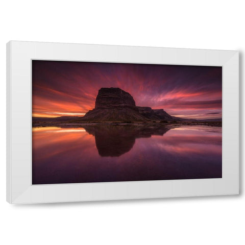 Laandsup3;Magnaopur White Modern Wood Framed Art Print by Hoffmann, Raymond