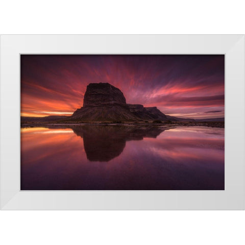 Laandsup3;Magnaopur White Modern Wood Framed Art Print by Hoffmann, Raymond