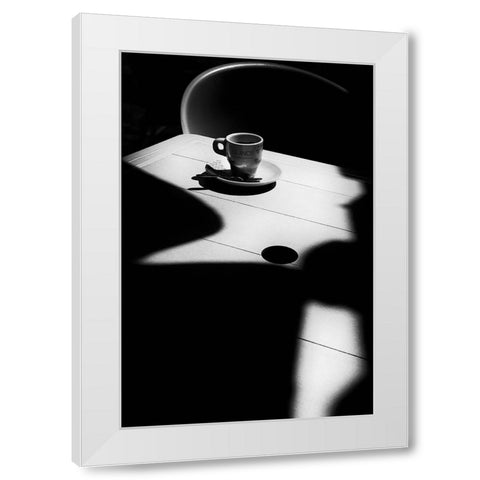 Coffee Time White Modern Wood Framed Art Print by Azevedo, Olavo
