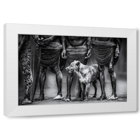 The Dog White Modern Wood Framed Art Print by Stranak, Pavol