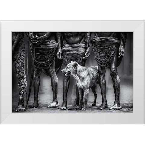 The Dog White Modern Wood Framed Art Print by Stranak, Pavol