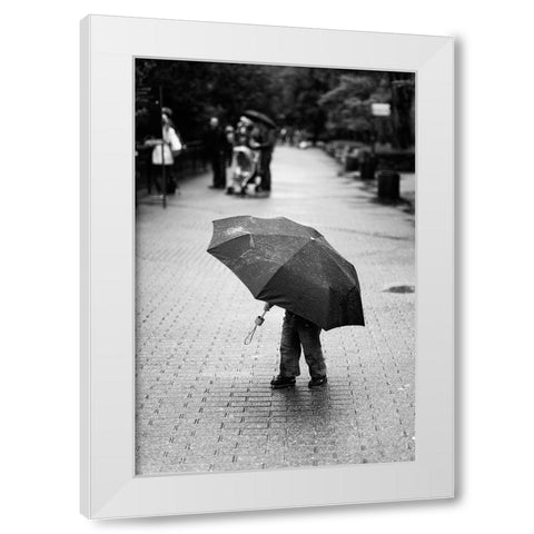 Rainy Day White Modern Wood Framed Art Print by van der, Liesbeth