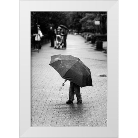Rainy Day White Modern Wood Framed Art Print by van der, Liesbeth