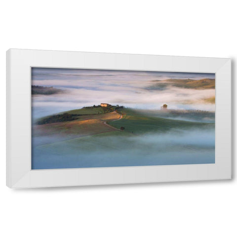 First Touch White Modern Wood Framed Art Print by Svoboda Mqep, Peter