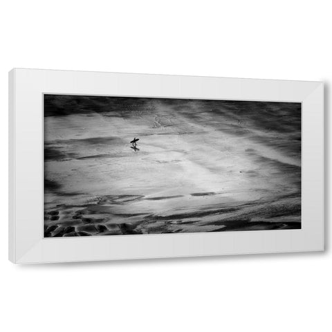 His Mistress The Sea White Modern Wood Framed Art Print by Bland, Richard