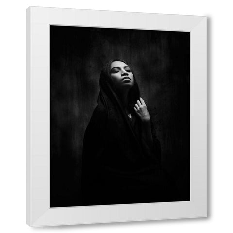 The Pieta White Modern Wood Framed Art Print by Fadhlullah, Muhammad