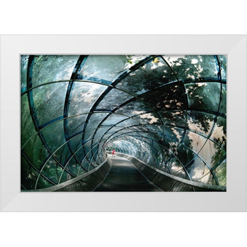 Through The Arc White Modern Wood Framed Art Print by Dong Hee, Han