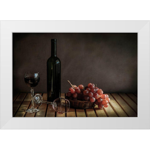 The Partys Over... White Modern Wood Framed Art Print by Perfoncio, Margareth