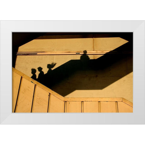 Untitled White Modern Wood Framed Art Print by Uzun, Tahir