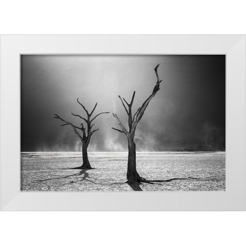 Afterlife White Modern Wood Framed Art Print by Fegari