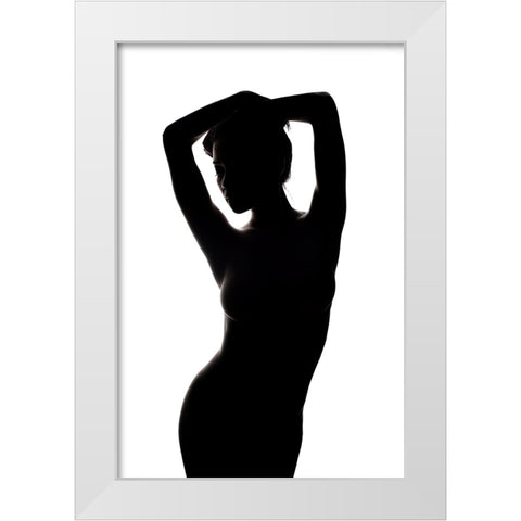 This Is Not A Black A White White Modern Wood Framed Art Print by Amanda, Nick