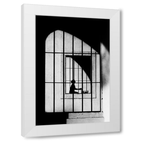 Gabbie White Modern Wood Framed Art Print by Della Latta, Massimo