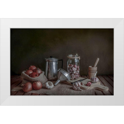 Morning Light White Modern Wood Framed Art Print by Perfoncio, Margareth