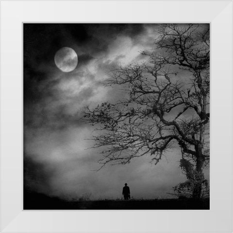 This Darkness White Modern Wood Framed Art Print by Satriani, Jay