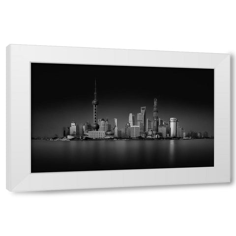 Dark Pudong White Modern Wood Framed Art Print by Schilbe, Stefan