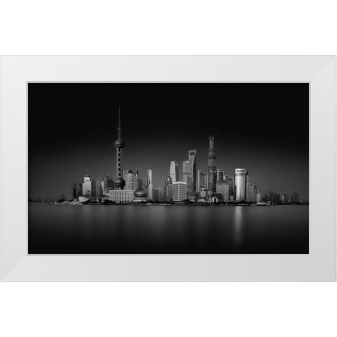 Dark Pudong White Modern Wood Framed Art Print by Schilbe, Stefan