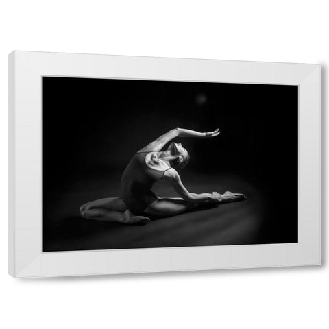 Lines White Modern Wood Framed Art Print by Nissim, Elad