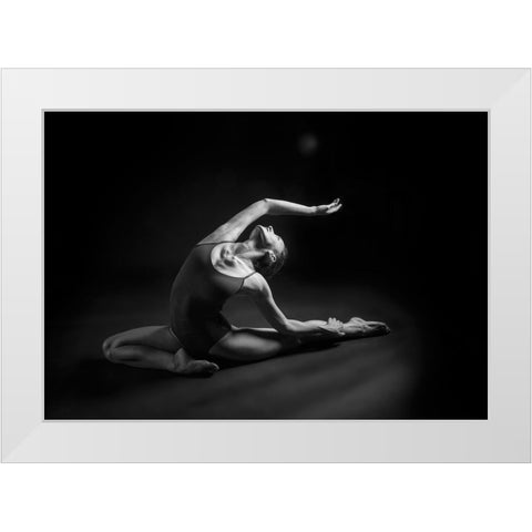 Lines White Modern Wood Framed Art Print by Nissim, Elad