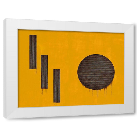 Orange 1110. White Modern Wood Framed Art Print by Verschelden, Harry