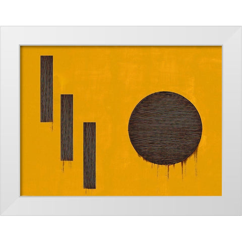 Orange 1110. White Modern Wood Framed Art Print by Verschelden, Harry