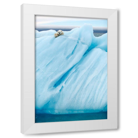 Observing White Modern Wood Framed Art Print by Gil Raga, Joan