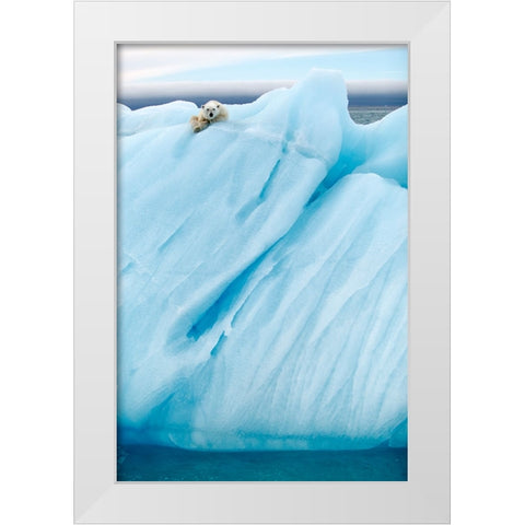 Observing White Modern Wood Framed Art Print by Gil Raga, Joan