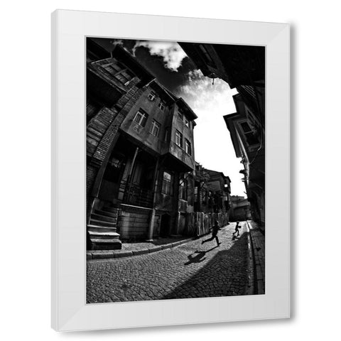 The Game White Modern Wood Framed Art Print by Sevim, Ozden