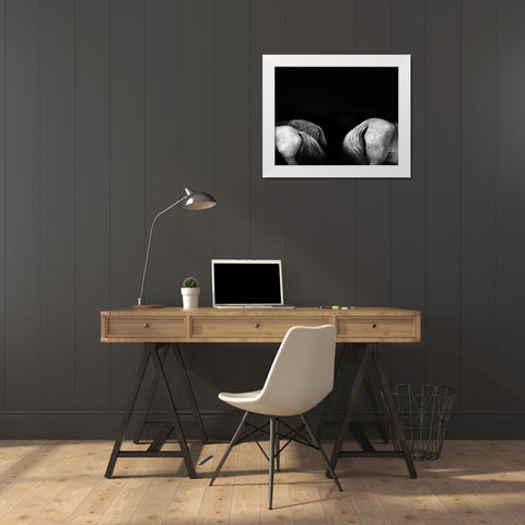 Tail Ends White Modern Wood Framed Art Print by Wride, Linda