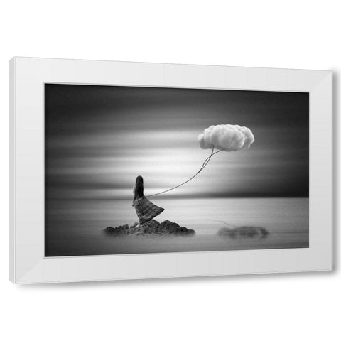 Holding On To The Past White Modern Wood Framed Art Print by Biwit, Mark
