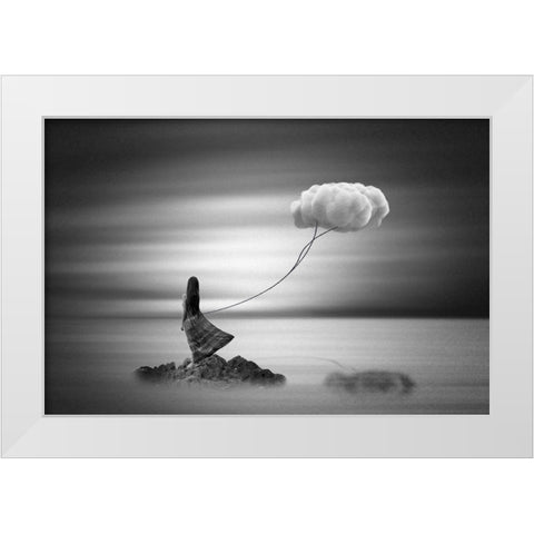 Holding On To The Past White Modern Wood Framed Art Print by Biwit, Mark